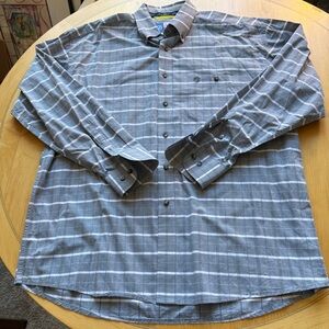 Wrangler Men's Casual Gray Plaid Shirt